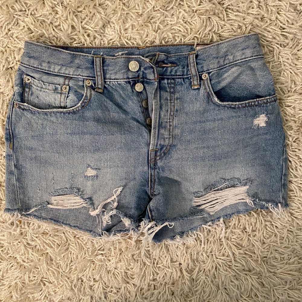 Free People Sofia Distressed Denim shorts